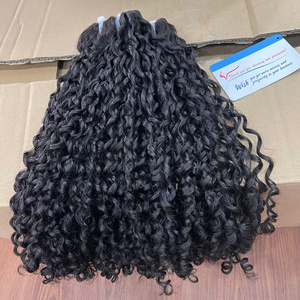 Nouvelles collections brutes vierges vietnamiennes Pixie bouclés trame de cheveux traités à la vapeur faisceaux Super Double dessiné pré-commande - Product Image 3