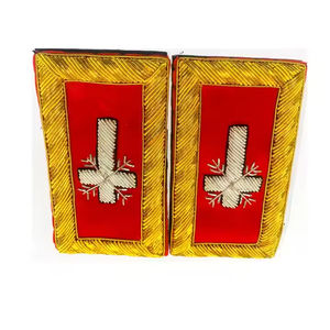 Épaulettes de cérémonie personnalisées, écussons d'épaule uniformes avec fixation par épingle de sûreté, brodés, service OEM - Product Image 3