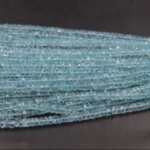 Cuentas facetadas de aguamarina azul natural AAA de 4 mm, hebra de 16 pulgadas, piedras preciosas sueltas para la fabricación de joyas a precio mayorista - Product Image 6