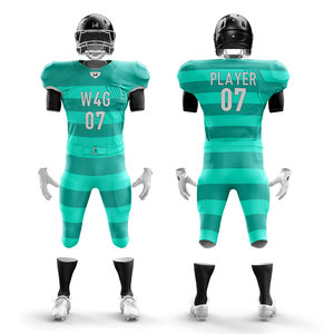 Uniformes de Fútbol Americano Personalizados para Hombre, 100% Poliéster, Absorbentes de Humedad, con Estampado por Sublimación y Cierre con Cordón - Product Image 4