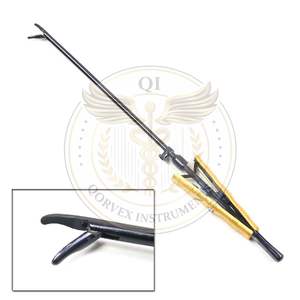 Portaagujas MIS Curvo con Bloqueo, Mordazas de Carburo de Tungsteno, Eje de 3mm, Longitud de Trabajo de 17cm, Longitud Total de 30cm - Instrumentos Qorvex - Product Image 4