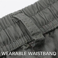 Shorts cargo décontractés pour hommes, taille haute élastique, respirants, en mélange coton-polyester, avec poches, style Bermuda, pour le travail en extérieur