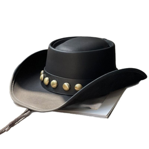 Chapeau de soleil ethnique pour le printemps et chapeau de cowboy occidental style jazz à large bord Fedora décontracté pour couple tendance - Product Image 6
