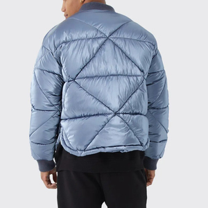 Chaqueta Acolchada de Lujo de Alta Calidad de Fabricante OEM, Unisex, Diseño Personalizado, Invierno, Gruesa, Brillante, Rellena de Algodón, Logotipo Frontal en Lona - Product Image 5