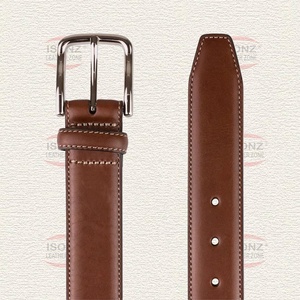 Cinturón de moda para hombre de cuero genuino de grano superior de lujo personalizado - Product Image 2
