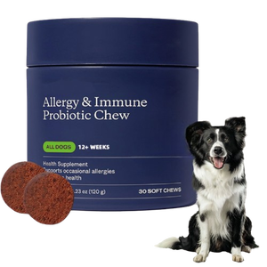 Friandises à mâcher molles probiotiques OEM pour chiens : Soulagement des allergies, santé digestive, défense immunitaire, peau irritée et toutes races – Supplément toutes saveurs - Product Image 2