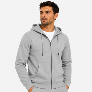 Modern mens zip hoodie with lightweight soft texture offering breathable comfort and a clean stylish look for every season - Product Image 5