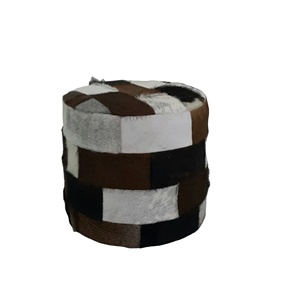 Pouf en cuir véritable Moon Star Exports, cuir Haironn multicolores de haute qualité pour la décoration de la maison et du bureau, design moderne - Product Image 1