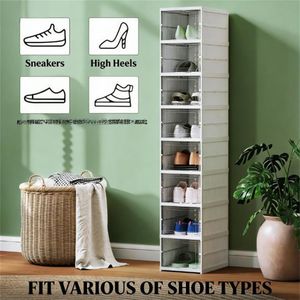 Scatola Portascarpe in Plastica Bianca e Scaffale Portascarpe Versatile dal Design Funzionale - Product Image 4