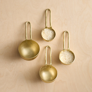 Ensemble de 4 cuillères doseuses en laiton avec longues poignées, ensemble de cuillères en laiton, cuillère en laiton personnalisée par un designer - Product Image 2