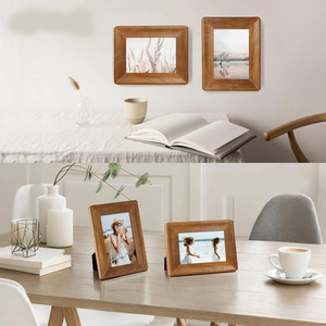 Cadre photo en bois pour le bureau, la maison, l'intérieur, style moderne, minimaliste, rustique, classique, matériau durable, finition lisse. - Product Image 5