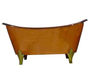 Hammered Copper Double Slipper Bathtub Skirted Base Design Hammered Copper Double Slipper Bathtub Skirted Base Design - Product Image 1