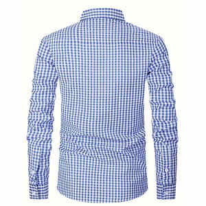 เสื้อเชิ้ตผู้ชายแขนยาวคอตั้งผ้าฝ้ายฟลานเนลระบายอากาศดีสำหรับฤดูใบไม้ร่วง ขายส่ง แห้งเร็ว ปรับแต่งได้ - Product Image 2