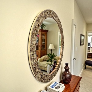 Modern Custom Ceramic Wall <b>Tile</b> Stone <b>Mosaic</b> <b>Mirror</b> Decorative Framed Glass Wall <b>Mirror</b> Metal Frame for Home Hotel Ramadan - Product Image 6