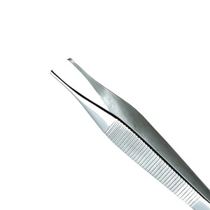 Pinzas para tejidos Adson 1x2 dientes, 4.75–5 pulgadas, acero inoxidable alemán, instrumento quirúrgico con agarre horizontal dentado, certificado CE - Product Image 5