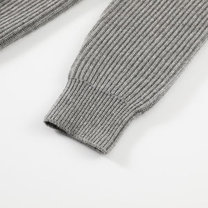 เสื้อสเวตเชิ้ตผู้ชายแบบสั่งทำพิเศษ ผ้าขนแกะเมอริโน 100% แบบสวมหัว ถักลายริบ 12GG เสื้อถักไหมพรม ผลิตโดย Maanify2026 - Product Image 5