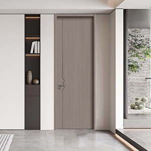 Puertas Interiores Modernas de Madera MDF Sólida, Impermeables, con Aislamiento Térmico y Acabado de Superficie para Uso en Dormitorios y Salas de Estar de Hoteles - Product Image 5
