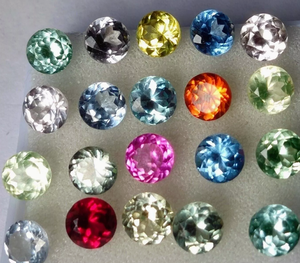 Zafiro natural de color mixto, corte redondo de 10 mm, piedra de zafiro certificada, lote de gemas sueltas, precio al por mayor, a granel, para la fabricación de joyas - Product Image 1