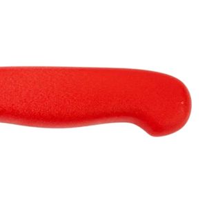 Couteaux à désosser la viande à manche rouge avec lame courbée argentée et repose-doigts ergonomique pour la préparation de la volaille et l'utilisation en cuisine - Product Image 3