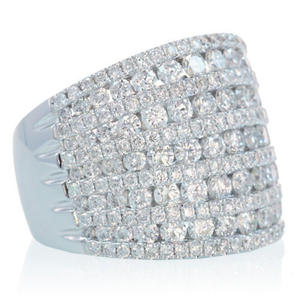 Round Brilliant Cut Moissanite Solid 925 Sterling Silver in Channel Set Wide Engagement Band <b>Statement</b> <b>Ring</b> for Unisex Men's - Product Image 2