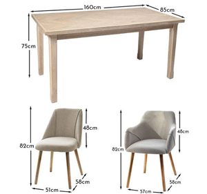 ชุดโต๊ะอาหารไม้ Mindi รุ่น Carmen สไตล์มินิมอล - Product Image 6