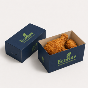 Caja para Alitas de Pollo Frito Desechable, Biodegradable y Ecológica con Logotipo Personalizado, Embalaje a Prueba de Aceite para Comida Rápida para Llevar - Product Image 5