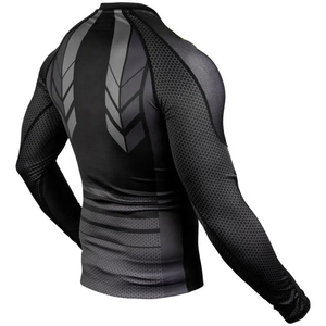 Premium Quality <b>Men's</b> <b>Compression</b> Rashguard Long Sleeve MMA BJJ Training <b>Shirt</b> Quick Dry Anti-Bacterial 220g Athletic Gym Wear - Product Image 2