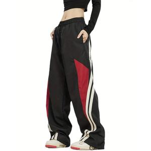 Pantalones Deportivos Holgados de Cintura Alta para Mujer, Ropa de Invierno, Diseño Color Block, Logotipo Personalizado OEM, Estilo Urbano Informal - Product Image 4