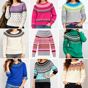 Men's <strong>Christmas</strong> Knitted Sweater Cartoon Appliques Fair Isle Pullover Thick Winter <strong>Jumper</strong> Bangladesh Knitwear Manufacturer Supply - Product Image 5