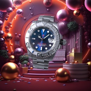 Montre de Plongée Sportive de Luxe Personnalisée avec Charme Saphir, Mouvement Automatique NH35/NH36, Bracelet en Cuir Acier Inoxydable Seiko, Résistance à l'Eau 50 Bar - Product Image 1