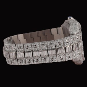 Reloj de Lujo para Hombre, Estilo Hip Hop, con Esfera Cuadrada de Dos Tonos, Totalmente Cubierta de Diamantes Moissanite, Números Romanos, Precio al por Mayor - Product Image 2