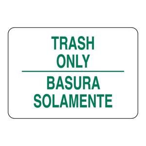 Letrero Bilingüe de Solo Desechos para Áreas de Basura Interiores y Exteriores - Product Image 3
