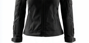 TACTICAL <b>LEATHER</b> <b>JACKET</b> FOR <b>MEN</b> WITH STAND COLLAR - Product Image 3