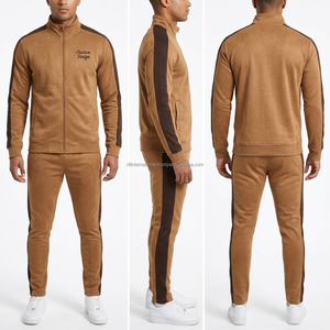<b>Purple</b> Tracksuit Set Full Zip Stand Collar Sporty Style Color Blocking Side Pockets Regular Fit Autumn Season Unisex Adult - Product Image 4