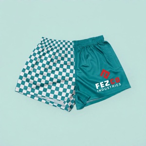 Checkered footy <b>shorts</b> Quick dry <b>polyester</b> <b>shorts</b> Elastic waist sport <b>shorts</b> Unisex adult soccer <b>shorts</b> - Product Image 4