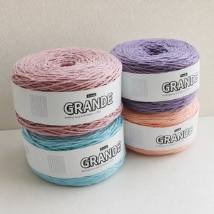 ไหมฝ้ายกลวง GRANDE ไหมฝ้ายหวีสำหรับถักโครเชต์ ไหมถักมือ น้ำหนัก 300 กรัม ไหมถักมือสีครีม - Product Image 3