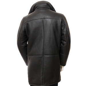 เสื้อแจ็คเก็ตหนังแท้สีดำคุณภาพสูงสำหรับผู้ชาย กันน้ำ ระบายอากาศ กันลม แฟชั่นฤดูหนาว - Product Image 2