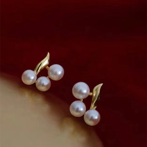 Pendientes de Plata de Ley S925 con Perlas de Agua Dulce de 10-11 mm, Estilo Ligero y Lujoso, Redondos, con Luz Intensa, para Dormir - Product Image 2