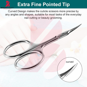Ciseaux à cuticules ultra-tranchants en acier inoxydable de qualité supérieure pour salon de manucure, outils de maquillage, meilleur produit - Product Image 2