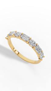 Anillo de Corona Esmeralda con Diamante Ovalado y Corte Esmeralda Cultivado en Laboratorio, Oro 10K, Venta al por Mayor, Fabricante y Proveedor de Joyería Fina OEM - Product Image 6