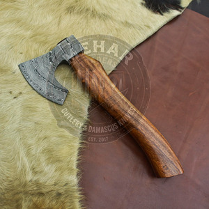 Hacha de Damasco de Diseño Único, Bajo MOQ, Ligera, de Acero de Damasco, Fabricada con Calidad - Product Image 2
