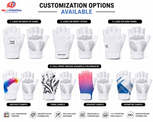 Gants de cyclisme demi-doigts entièrement personnalisables par sublimation, design vierge, créez vos propres gants de vélo, vente en gros OEM - Product Image 3
