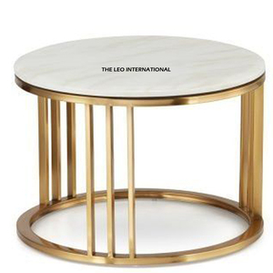 Table basse en bois finition dorée brillante avec plateau en verre, produit de haute qualité, fait main, prix personnalisé - Product Image 4