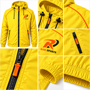 Chaqueta de Seguridad para Motocicleta con Capucha Amarilla, Reflectante, Impermeable, Transpirable, con Cremallera, para Ciclismo, Running y Actividades al Aire Libre, Unisex - Product Image 5