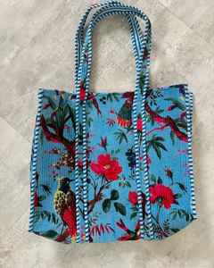 Sac fourre-tout en velours imprimé, sacs fourre-tout en velours imprimés, sac fourre-tout de shopping - Product Image 3