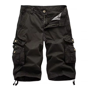 Pantalones Cortos Cargo de Lona 100% Algodón para Hombre, Estilo Vintage, Cintura Alta, Transpirables, Impermeables, Resistentes al Viento, Cintura Elástica, Ropa Casual - Product Image 2