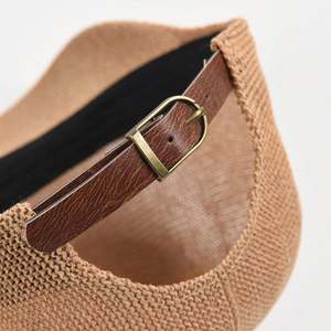 Chapeaux de soleil et casquettes de baseball en paille tressée respirante pour femmes, style décontracté, printemps-été, pour activités de plein air, vente en gros - Product Image 3