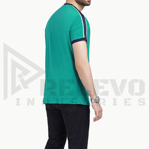 Camiseta de punto de algodón de 220 GSM para hombre, tela suave y transpirable, uso diario informal de verano - Product Image 5