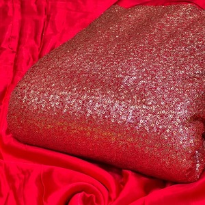 Luxury Embroidery Dupatta mesh fabric lace fabric organza dupatta for modest fashion apparel garment manufacturers export supply - Product Image 1