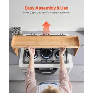 Organizador de Especias Fácil de Montar para Colocar Sobre la Estufa, Estantes de Almacenamiento de Condimentos para un Acceso Conveniente a la Encimera - Product Image 4